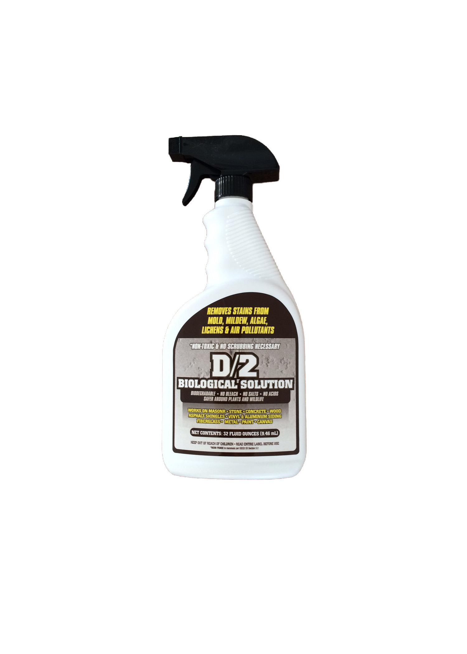 D/2 Biological Solution - 1 Quart (32oz) Reusable Spray Bottle